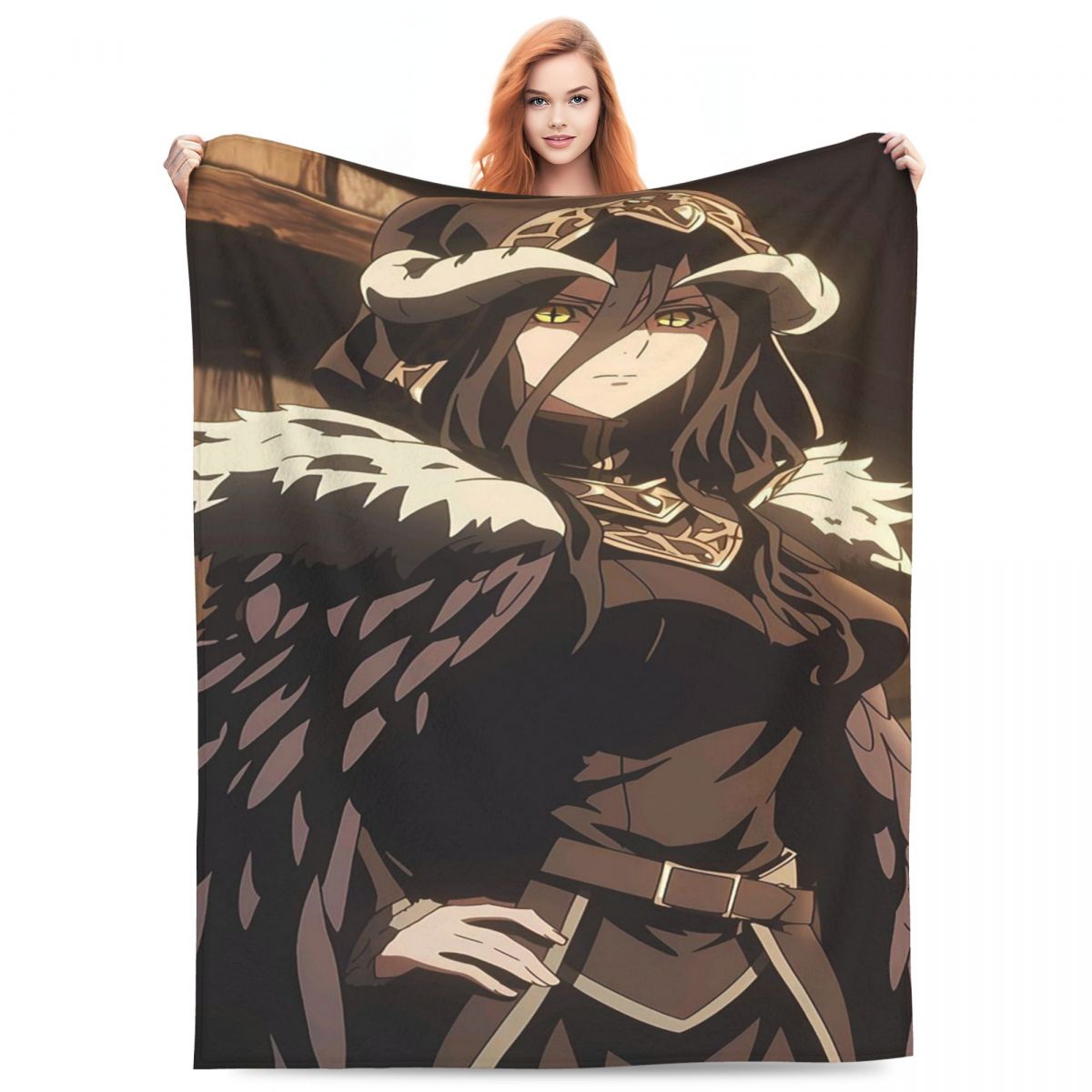 Outdoor Adventure Quilt - Adventure Anime Albedo Overlord Blanket Fleece
