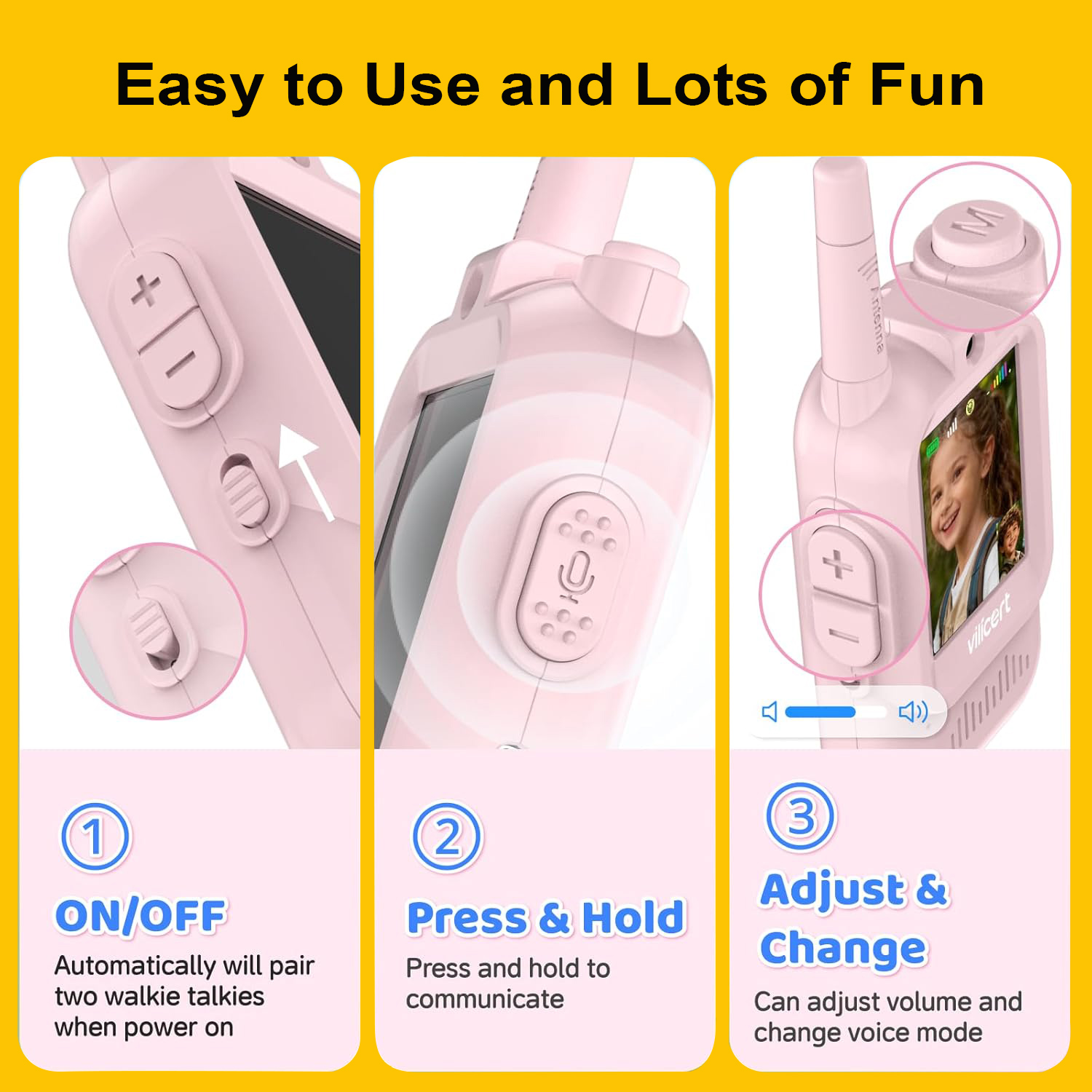 Outdoor Adventure Videos - 2pcs Kids Video Walkie Talkie Rechargeable