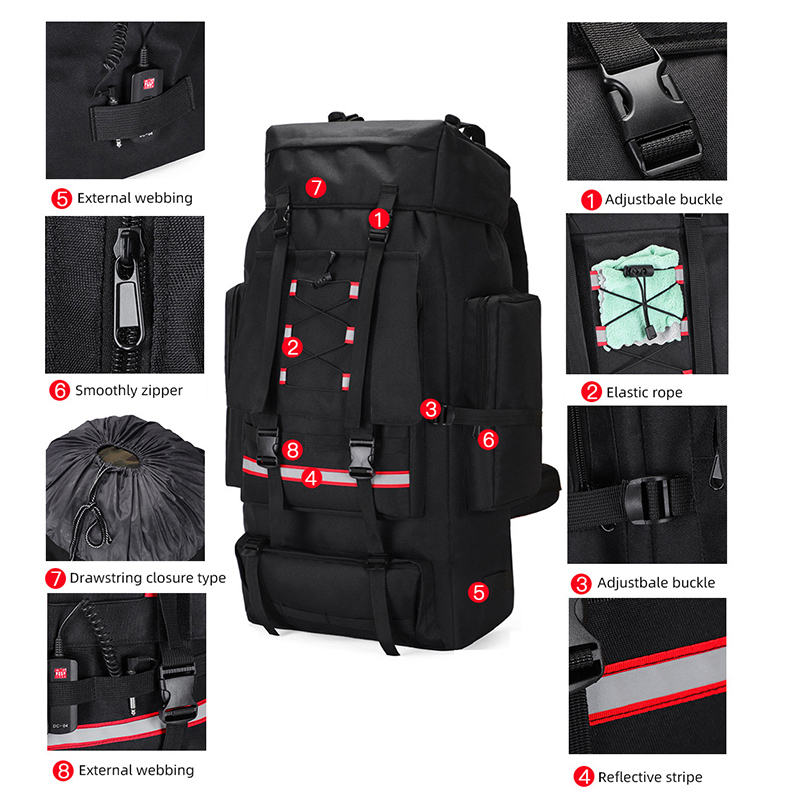 130L Hiking Camping Backpack T - огляд і ціна Outdoor Adventure Backpack
